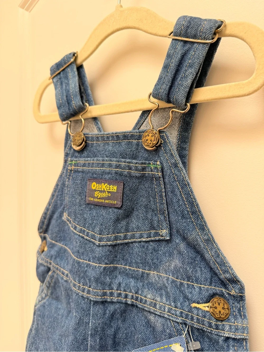 Vintage Deadstock Vestback OshKosh B'gosh Shortalls Size 2T